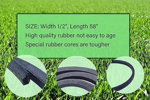 954-0434 Lawn Mower Drive Belt Compatible with MTD Cub Cadet Tillers RT60 RT65 RT65E RT65ES RT65H RTS50 FT24 RB-550 754-0434 Mower (1/2" X 58")