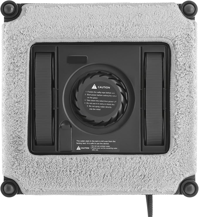 Automatic Window Cleaner 2500Pa Suction Window Cleaner Robot with Dual Spray Design and Remote Control 3 Path Modes Window Cleaning Machine for Windows, Tiles 322.92-538.2ft²Cleaning Area (Silver)