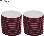 HARFINGTON 12pcs Scrubber Scouring Pads 500 Grits 5 Inch Drill Power Brush Hoop and Loop Surface Conditioning Disc Drill Scuffing Disc Scrub Pads for Home Kitchen Cleaning, Dark Red