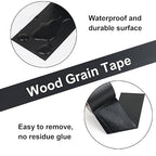 BOMEI PACK Wood Grain Repair Tape,Self Adhesive Repair Patch for Furniture, Floors, Cabinets, Windows, Doors, RV, Home Decor and DIY Projects (2, Black)