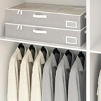 Under Bed Storage, Under Bed Storage Containers Bins for Clothes, Large Linen Underbed Closet Organization Bins, 2 Pack Collapsible Underbed Bin Dorm for Clothes, Sweater, Gray