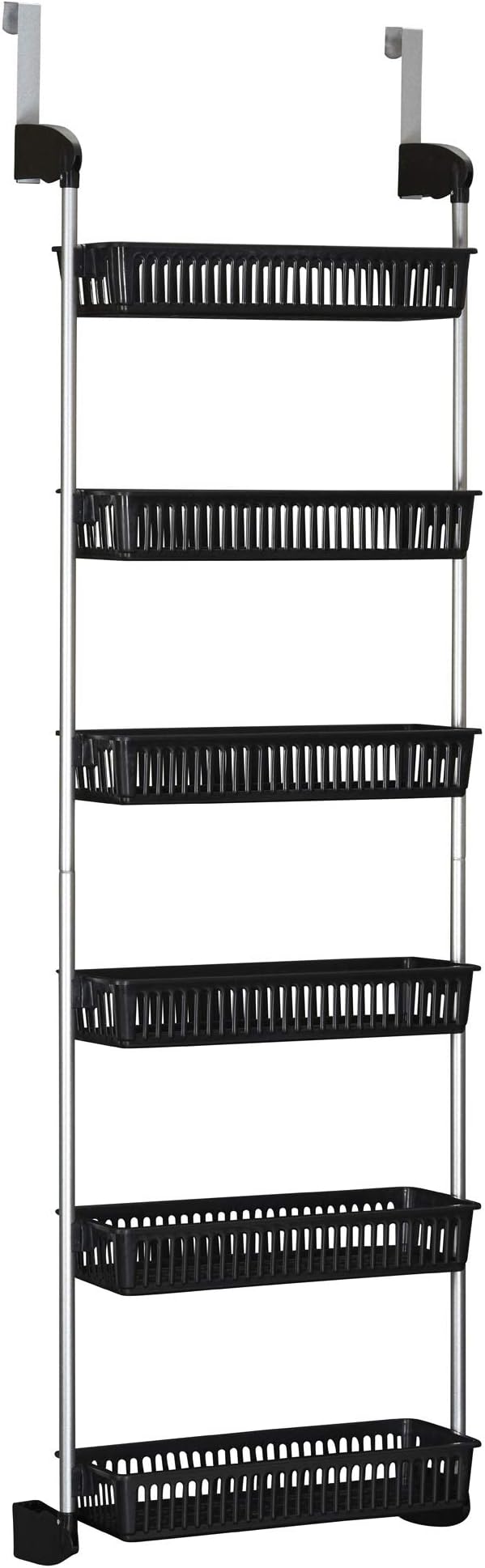 Household Essentials Black 6-Tier Basket Over-The-Door Organizer (2157-1)