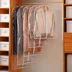 Garment Bags for Hanging Clothes, 6 PCs All Clear Garment Bag, Plastic Dustproof Suit Bag, Coat Protector Zippered Garment Covers for Closet Storage and Travel - 24'' x 40''/6 Pack