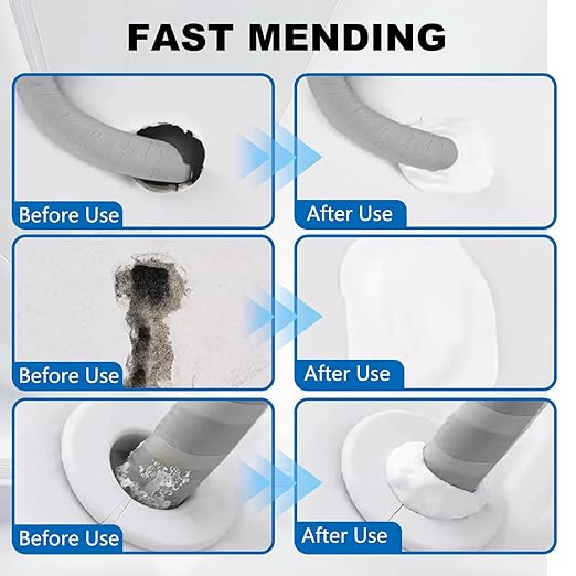 Waterproof Sealant Mastic,Repair Sealing Clay,Quick Mending Mud for Drain Connection,for Holes and Gaps Wall Filler,Air Conditioning Hole Waterproof Seal Putty(6pcs)