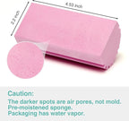 4 Pack Damp Dusting Sponge Duster, Dust Cleaning Sponge, Reusable Household Cleaning Sponge Tool for Blinds, floorboards, Fan Blades, Vents, Glass, Railings, Mirrors(Pink,Green,Yellow,Blue)