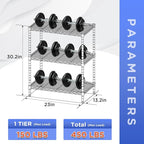 FDW 3-Shelf Adjustable,Storage Shelves Wire Shelving Shelving Unit Metal Shelves Storage Shelf,13" D x 23" W x 30" H,Black