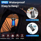 Solar Bug Zapper Outdoor Waterproof, Portable Pest Control Electric Mosquito Zapper Killer with Panel Sensor, Rechargeable Insect Trap Fly Zapper for Home, Patio, Backyard, Camping