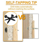 KURUI #6 * 1-1/4in Drywall Screws, Dry Wall Screws for Drywall Wood, 220Pcs Coarse Thread Sheetrock Screws - Black Bugle-Head Phillips Self Tapping Wood Screws