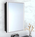 24x30 Inch Medicine Cabinet with Mirror, Brushed Nickel-Aluminum Frame, Farmhouse Bathroom Storage Cabinet (Recessed or Surface Mount)