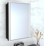 24x30 Inch Medicine Cabinet with Mirror, Brushed Nickel-Aluminum Frame, Farmhouse Bathroom Storage Cabinet (Recessed or Surface Mount)