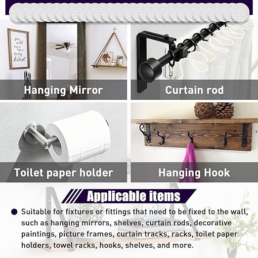 30 Pcs Drywall Anchor Repair Kit Solve Loose Wall Plugs Fast - Ideal for Curtain Rails, Towel Racks, Toilet Paper Holders and More Anchor Hole Patch (2.36 in)