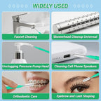 50-in-1 Shower Head & Straw Cleaning Kit - 35 Brushes, 10 Unclogging Needles, 5 Straw Brushes, Shower Head Cleaner Picks Deep Clean Stanley Cups (40/30/20oz), Water Bottles, Faucets, Printers, Green