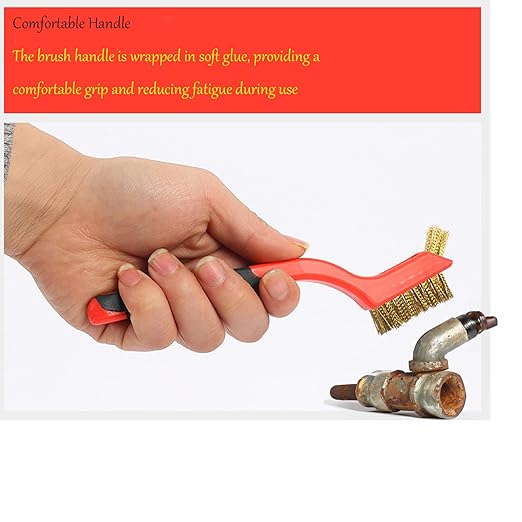 3Pcs Small Brass Wire Cleaning Brushes Set for Rust Removal in Holes