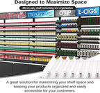 15-Pack Spring-Loaded Shelf Pushers Kit, 15in for 29–38 oz Products – Automatic Retail Display Organizer for Gondola & Store Shelves