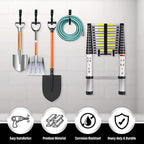 Heavy Duty Garage Storage Hooks, 12-piece Bike Hooks for Garage Wall, Utility Garage Hooks, Wall Mount J Hook for Hanging, Large Metal Storage Organizer Tool, Extension Cord Hanger