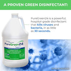 PureGreen24 Safe & Effective Disinfectant. Kills Deadly Germs including RSV Norovirus MRSA Staph 2025 flu Bird Flu Contains No Toxic Chemicals Odorless Child & Pet Safe (4) 32oz Spray Bottles