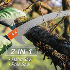 Walensee Pole Saws for Tree Trimming 10FT Lightweight Manual Stainless Steel Extension High Pole Pruning Pole Saw with Blade for Trimmer Branches Pole Cutter Pole Pruner at Forestry Yard Garden Patios