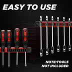 Mayouko Magnetic Screwdriver Wrench Organizer, Aluminum Rail Magnetic Tool Holder, Hand Tool Holder, Toolbox Accessories, Fits Up to 14 Screwdrivers/Wrenches (Tools not Included)