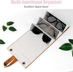 Sunglasses Travel Case,Foldable Eyeglasses Case, Portable Multiple Glasses Case for Women Men Girls