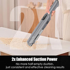 Handheld Vacuum Cordless, Lightweight 1.4lb with Powerful Suction, Charging Dock, Single Touch Empty and Detachable Dust Cup (Frosted Silver)