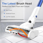 Whall Cordless Vacuum Cleaner, Lightweight Stick Vacuum with 55mins Runtime, Powerful Suction, Rechargeable Cordless Vacuum for Carpet, Tile, Pet Hair, Hardwood Floors,Brushless Motor.White