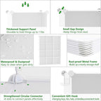 C&AHOME Cube Storage Organizer, 12-Cube Shelves Units, Closet Cabinet, DIY Plastic Modular Book Shelf, Ideal for Bedroom, Living Room, Office, 36.6" L x 12.4" W x 48.4" H Milky UPCS12M