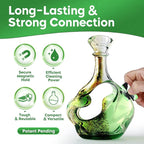 Magnetic Glass Cleaner Kit - Reusable Pipe Cleaning Tool Deep Cleans Hard-to-Reach Stains Two Silicone Brush with Handle Design Versatile for Glassware, Ceramic Surfaces, Green