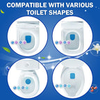 SCENTORINI 4-in-1 Toilet Bowl Cleaner Rim Hanger, Hanging Automatic Toilet Bowl Freshener, 4 Ocean & 4 Lavender Scent, Toilet Bowl Cleaning Balls Long-Lasting up to 30 Days