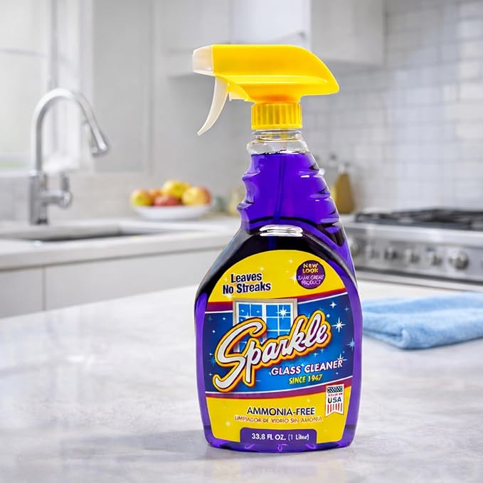 Sparkle Glass Cleaner, Original Purple, 1 Gallon Refill Bottle, 128 OZ