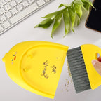 Small Broom and Dustpan Set,1pc Dust Pan and Brush Set,SUP Cute Little Yellow Duck Hand Mini Broom and Dustpan Set,Small dust pan Mini for Tabletop Debris,Keyboards&Clean Pet Cages (Duck)