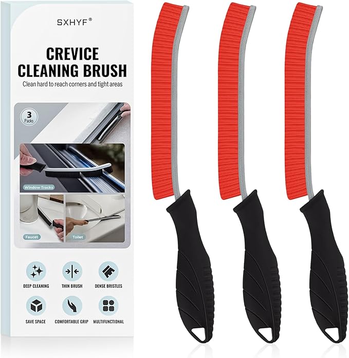 SXhyf Cleaning Brush - Hard Bristle Crevice Cleaning Brush, Multifunctional Gap Scrub Brush, Kitchen Essentials, Bathroom Cleaner Tools for Household Use, Home, Window, Toilet, Stove