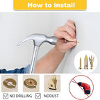 200 PCS Drywall Self Drilling Anchors with Screws Kit,100 PCS Sheetrock Anchors (0.47X1.18inch) and 100 PCS Screws, Eliminating The Need for Drilling or Punching Holes in The Wall.