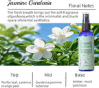 Natural Bedroom Linen Spray Scented Room Mist with Plant Extracts Long Lasting Freshness for Sheets, Pillows & Curtains – 4oz 4Bottle（Cherry Blossom + Citrus + White Peach + Gardenia）