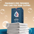 QLEAN Dryer Sheets | Natural Fabric Softener & Removes Static Cling | Vegan Laundry Softener | Soft, Fresh Laundry, Perfect for Clothes and Beddings, Unscented - 120 Loads