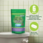 Green Gobbler Septic Tank Treatment Packets - Natural Bacteria to Prevent Costly Septic Issues, Back-Ups, Foul Odor (24 Pods) Pod: Color May Vary