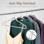 Velvet Hangers 30 Pack, Slim Non-Slip Clothes Hangers Space-Saving for Closet, Heavy Duty for Pants, Coats, Skirts, Jeans, Sweaters and More, Nylon-Flocked, Light Purple