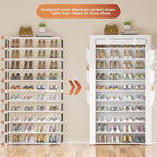 OYREL Shoe Rack 10Tier Large Capacity 50-56Pairs Beautiful Tall Shoe Shelf Free Standing Storage Cabinet Entryway Closet