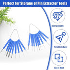 30+4P Terminal Pin Removal Tool Kit, Electrical Connector Depinning Tool Terminal Pin Extractor Kit Wire Release Tool for Car Household Devices (Blue)