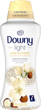 Downy Light Laundry Scent Booster Beads for Washer, Shea Blossom, 26.5 oz, with No Heavy Perfumes
