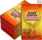 4 Packs 160 Sheet Scent Elimination Dryer Sheets for Hunting Scent Free Dryer Sheets Hunting Fabric Softener for All Fabrics Clothes