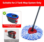 Spin Mop Replacement Heads Compatible with O Cedar RinseClean 2 Tank System, 6 Pack Mop Refills Microfiber Mop Replace Heads, Deep Cleaning for All Flooring, Machine Washable and Easy to Install
