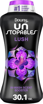 Downy Unstopables In Wash Scent Booster Beads, Lush Scent, 30.1 oz, Laundry Beads for Odor Protection, Downy Scent Booster Beads, Laundry Scent Boosters