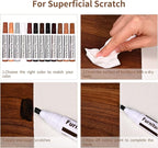 Furniture Repair Kit Wood Markers - Markers and Wax Sticks for Stains, Scratches, Wood Floors, Tables, Desks, Carpenters, Bedposts, Touch Ups, and Cover Ups (25)