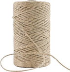 Natural Jute Twine 656 Feet Long String for Crafts Gift Wrapping Christmas Handmade Arts Decoration Packing String Home Decor （3mm * 656feet）