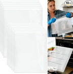10Pcs Oven Rack Cleaning Bags, No Scrub Bags For Cleaning Oven Racks, Reusable Leak-Resistant PE Bags for Deep Soaking Grill Grates, BBQ Racks