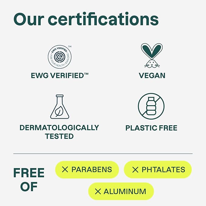 ATTITUDE Plastic-Free Deodorant, EWG Verified, Aluminum Free, Vegan Naturally Sourced Body Deodorants for Women & Men, Dermatologically Tested, Orange Leaves, 3 Ounces