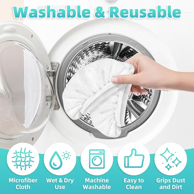 10 Pack Microfiber Cloth for Handheld Steam Shot, Steam Cleaner Accessories, Reusable Washable Steam Mop Pads Compatible with Bissell Steam Shot, Wagner, McCulloch