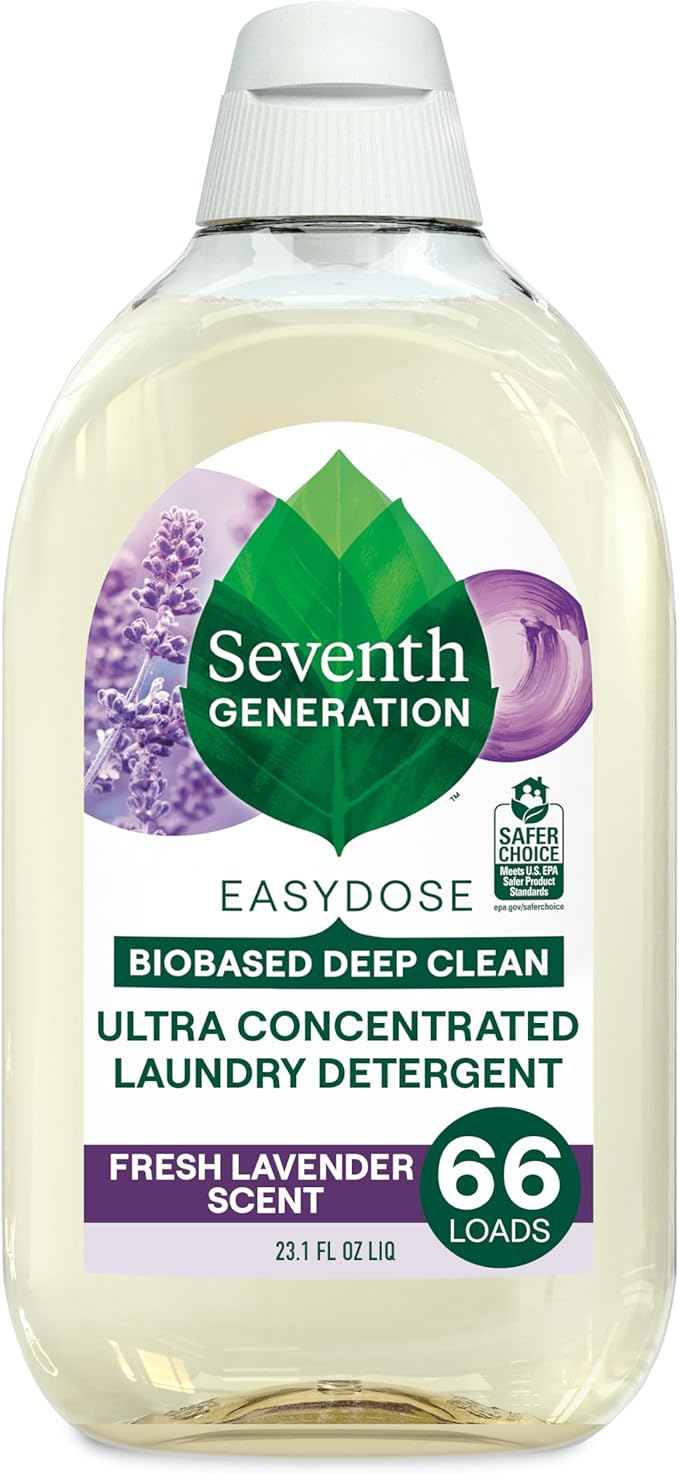 Seventh Generation EasyDose Laundry Detergent Fresh Lavender Ultra Concentrated Washing Detergent 23 oz