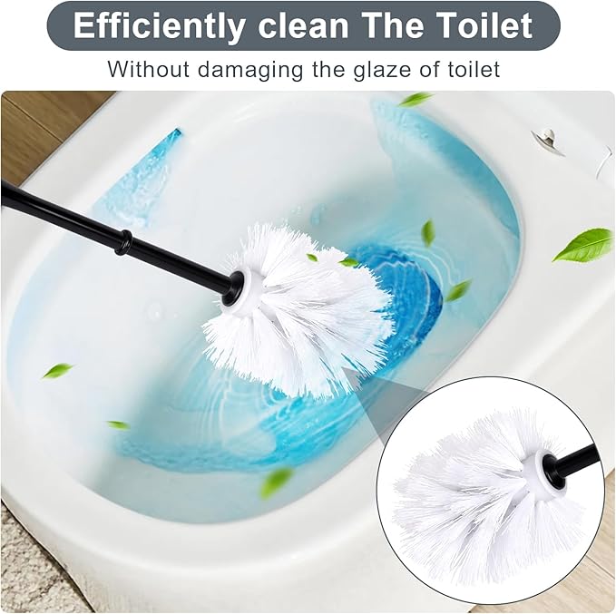 Toilet Brush Holder Set For Bathroom Super Cute Koala Base Solidly Toilet Bowl Brush And Holder Flexible And Durable Style Stylish Toilet Cleaner Brush Saving Storage Space Toilet Brushes For Bathroom
