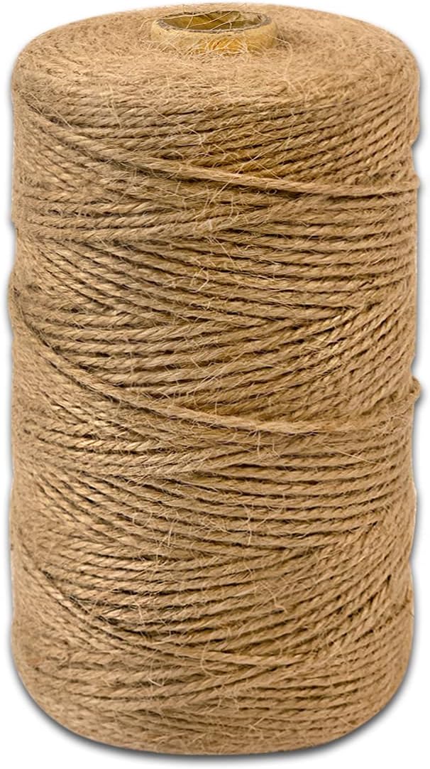 PerkHomy Garden Twine Strong Natural Jute 720 Feet Long Brown Twine for Gardening Tomato Climbing Plant Tie Floristry Crafts Gift Wrapping Packing Decor (Brown 2.5mm * 720feet)